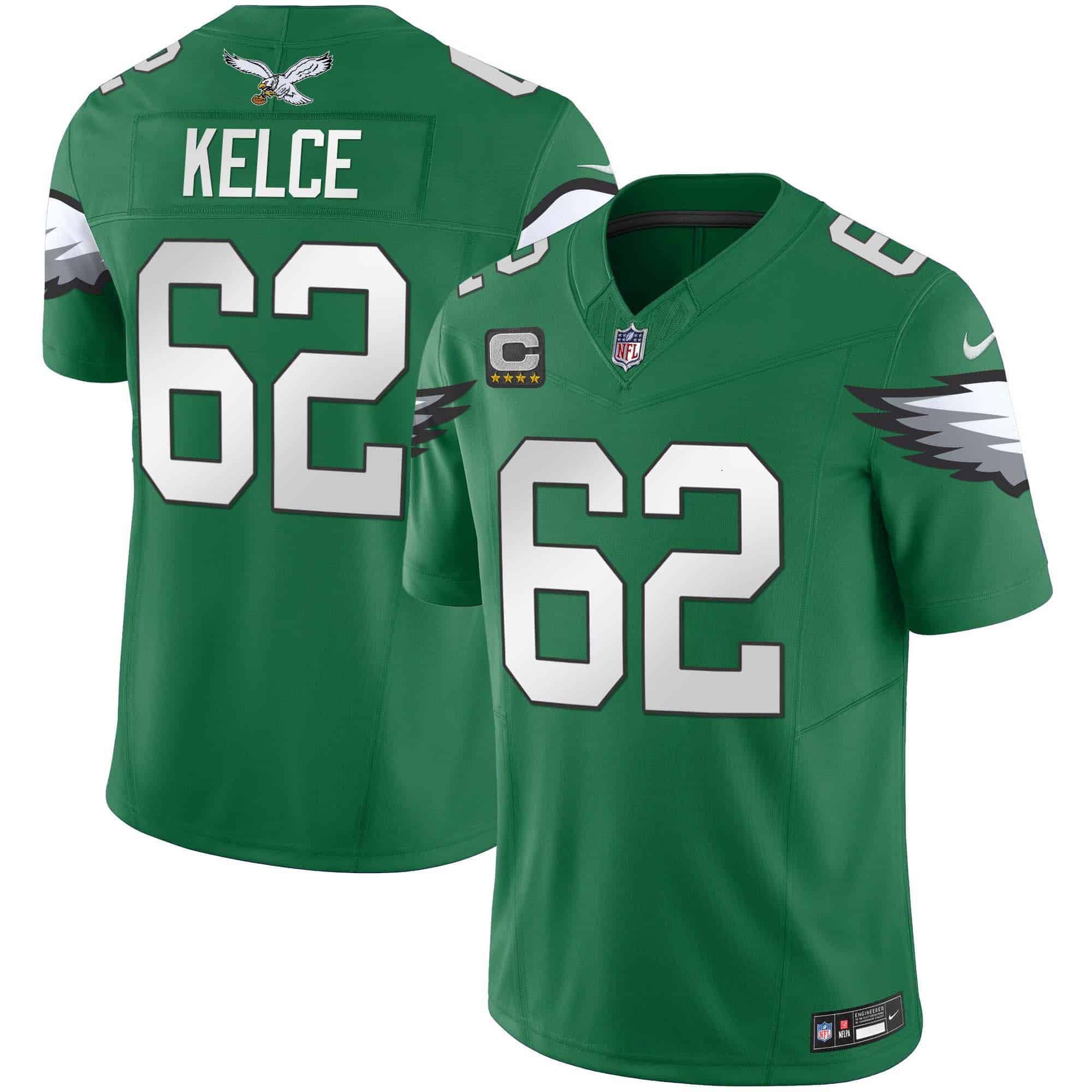 Men Philadelphia Eagles #62 Kelce Green 2024 Nike Vapor Limited NFL Jersey->indianapolis colts->NFL Jersey